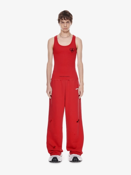 Хлопковая майка с принтом POST POST SCRIPTUM, цвет: терракотовый, 1107.000.00.01.426 купить онлайн