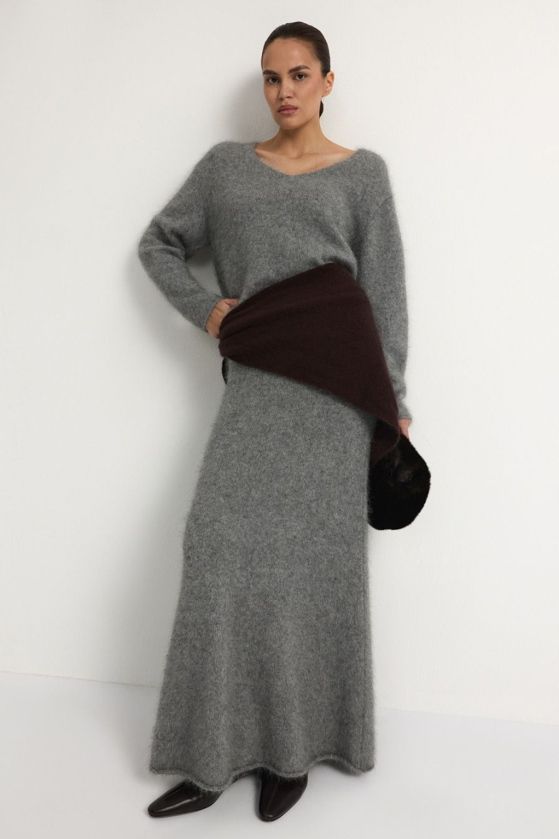 Пуловер из смесовой ангорской шерсти TOPTOP, цвет: серый, TTS.050.18231.800 купить онлайн