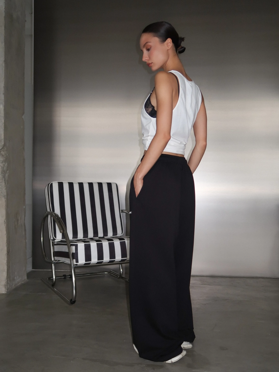 Брюки на резинке MIARTLAND, цвет: Черный, НФ-00000771 купить онлайн