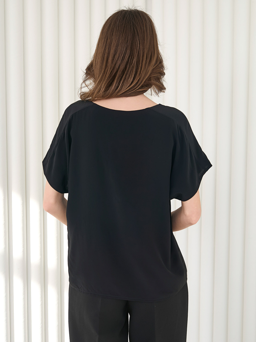 Блуза с цельнокроенным рукавом I.B.W., цвет: Черный, BL022 купить онлайн