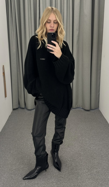 Джемпер объемный вязаный BLACK Label .B, цвет: black, Kn.02.6BLC купить онлайн