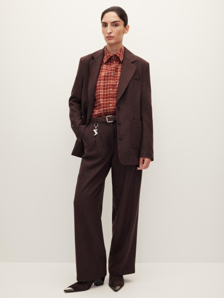 Брюки из шерсти Chaika, цвет: коричневый AW25PA01-45 |новая коллекция купить онлайн