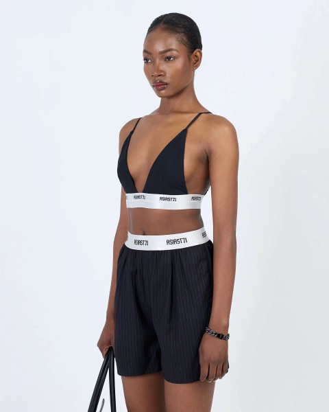 Шорты в полоску CL71 ASIA ST 71, цвет: Черный, Ast71.CL-rib-shorts-crop-bl купить онлайн