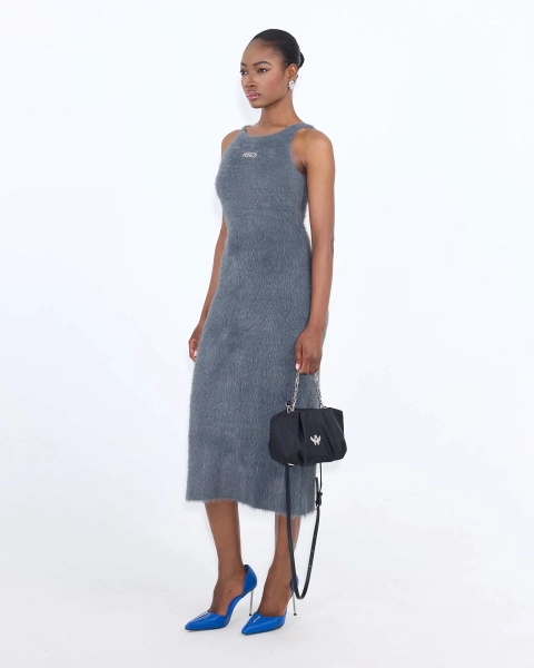 Платье пушистое ASIA ST 71, цвет: серый, Ast71.knit-dress-fluff-grey купить онлайн