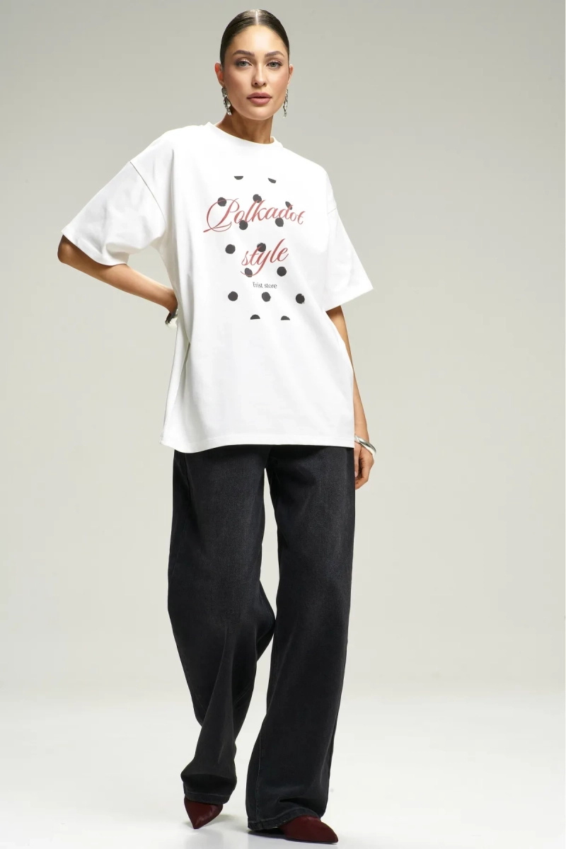 Футболка Polkadot White Erist store, цвет: белый, НФ-00002915 купить онлайн
