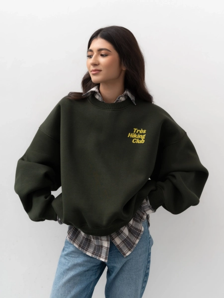 Свитшот Hiking Club TRES, цвет: зеленый, НФ-00002400 купить онлайн