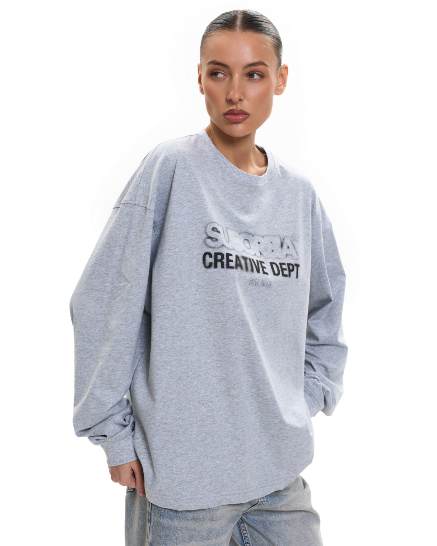 Лонгслив CD Suborbia, цвет: grey melange, 006171 купить онлайн