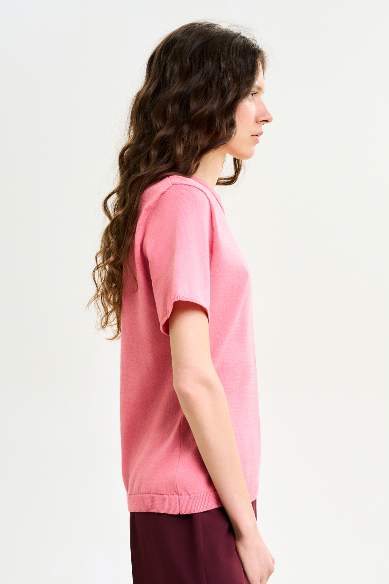 Футболка вязаная LIGHT PINK Label .B, цвет: LIGHT PINK, Kn.04.4.0138LP со скидкой купить онлайн