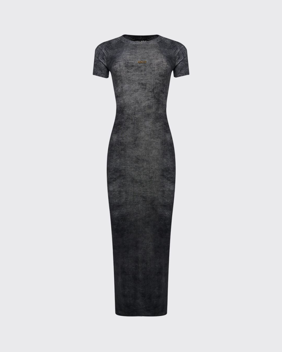 Платье в рубчик длинное ASIA ST 71, цвет: Черный, Ast71.dress-long-black купить онлайн