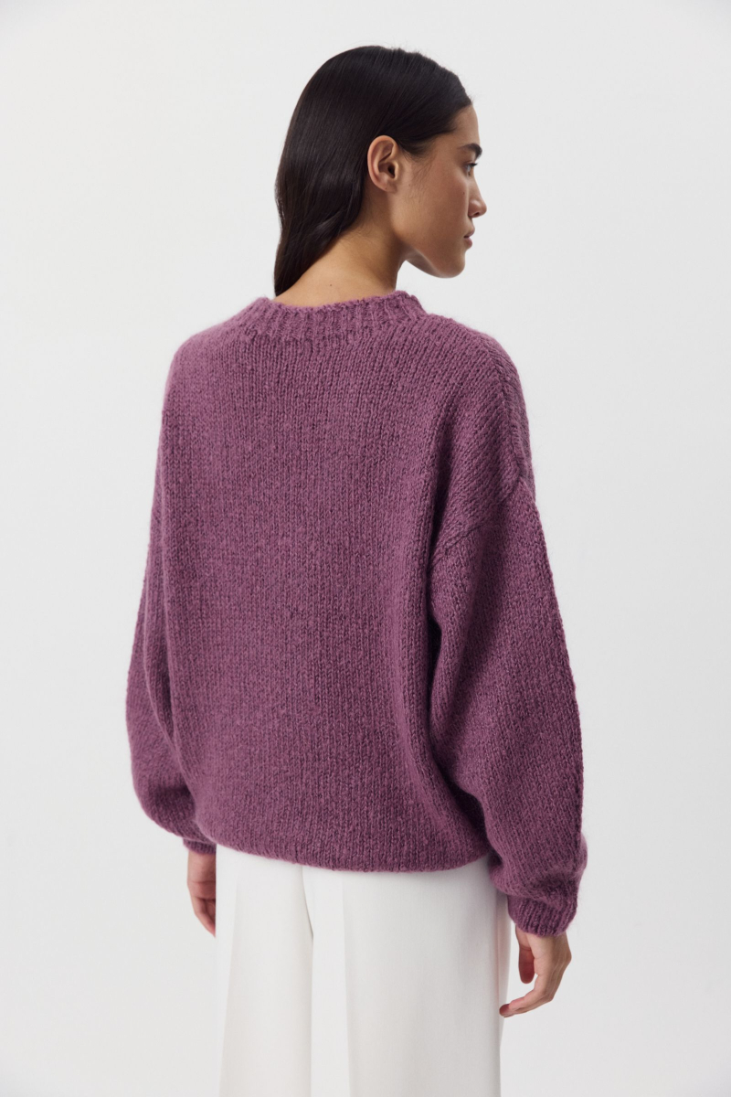 Джемпер из шерсти мериноса Charmstore, цвет: сливовый, 303-41898-680 купить онлайн