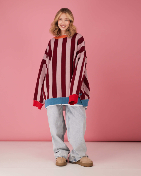 Свитер Тепло районов TABOO, цвет: розовый, SVdistrict#1 купить онлайн