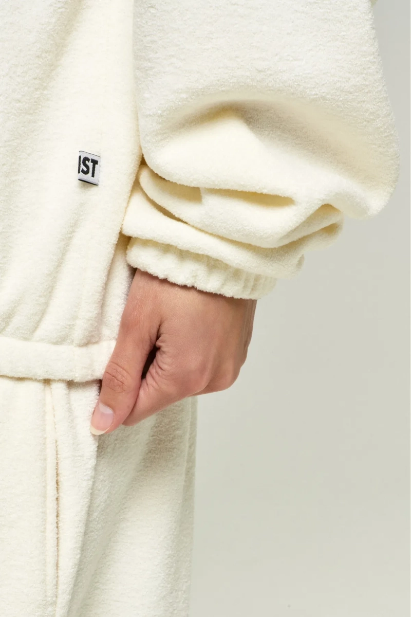 Анорак из плюша с начесом Milk Erist store, цвет: молочный, НФ-00002858 купить онлайн