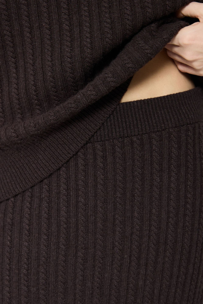 Костюм в косы из смесового кашемира AROUND, цвет: темно-коричневый, 2911_14C23 купить онлайн