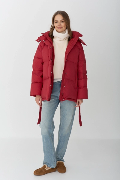 Куртка с наполнителем из пуха и пера Ricoco, цвет: красный, 5008/5 купить онлайн