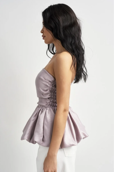 Топ-корсет с баской из органзы Erist store, цвет: сиреневый, НФ-00003440 купить онлайн