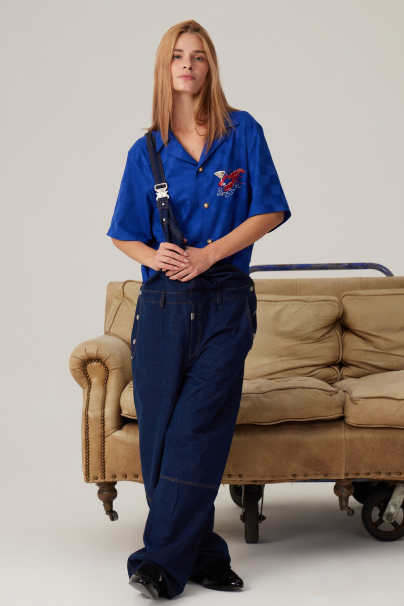 Джинсовый комбинезон