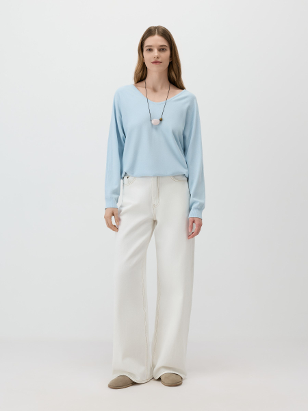 Пуловер летучая мышь Conso, цвет: голубой, KPL 260720 - голубой купить онлайн