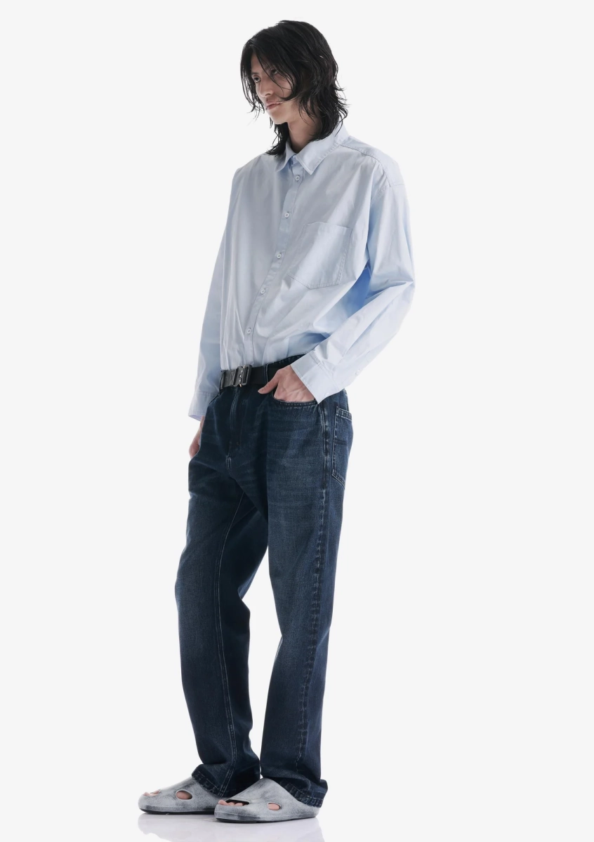 Свободные джинсы KRAKATAU, цвет: темно-синий, Rm238-615 купить онлайн