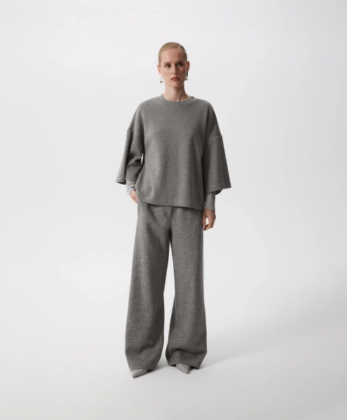 Джемпер силуэта оверсайз GLVR, цвет: серый, 225G32GAC1205 купить онлайн