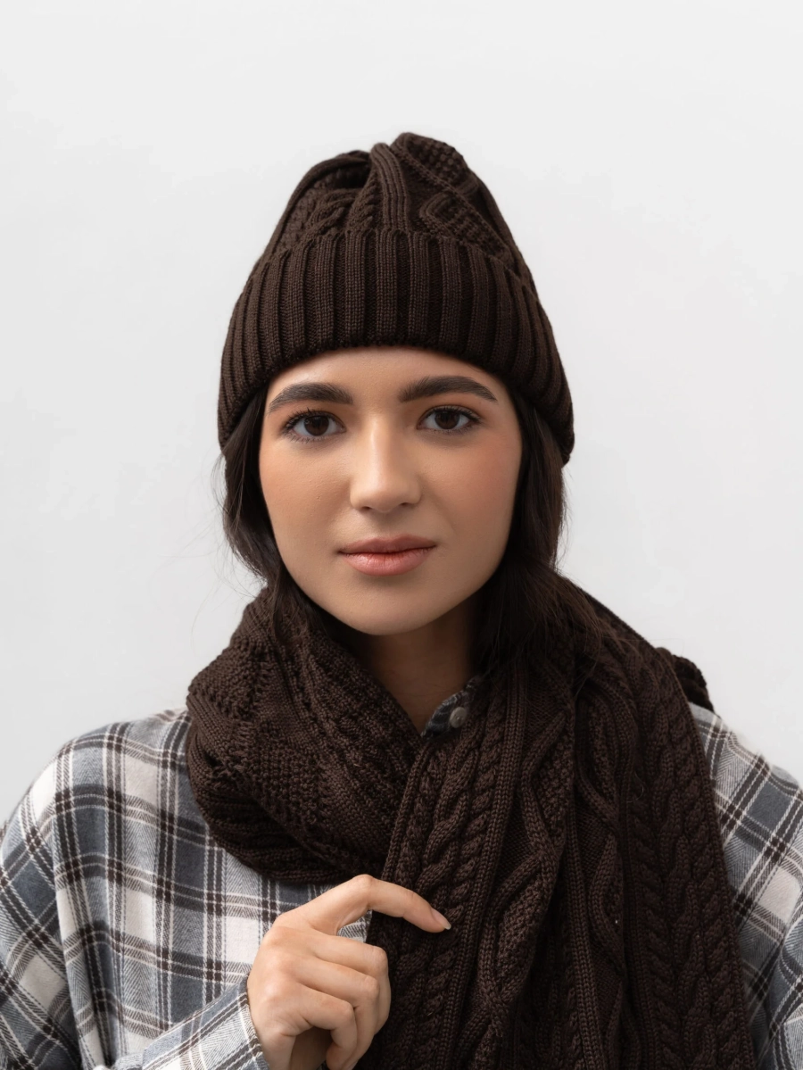 Шапка Tresse TRES, цвет: коричневый НФ-00002473 купить онлайн