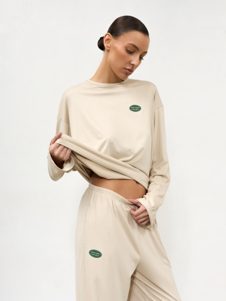 Базовые брюки из вискозы ANOTHER SELECT, цвет: бежевый, 00103 купить онлайн