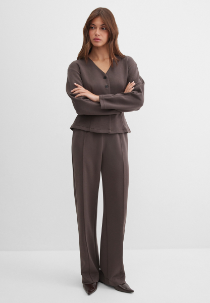 Кардиган из ткани интерлок Marou, цвет: коричневый, Mar_26021401 купить онлайн