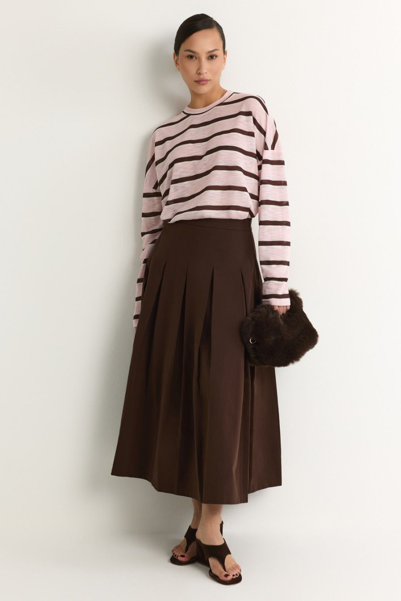 Юбка из 100% хлопка TOPTOP, цвет: коричневый, TT.071.18870.700 купить онлайн