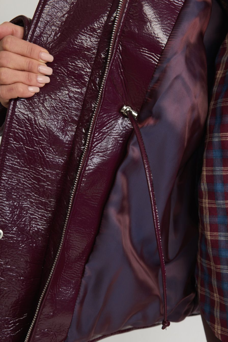 Парка из лаковой экокожи TOPTOP, цвет: Бордовый, TTS.045.18555.330 купить онлайн