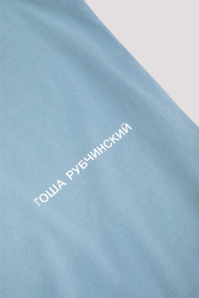 Футболка оверсайз с лого сбоку ГОША РУБЧИНСКИЙ, цвет: голубой, TSH_0205_blue купить онлайн