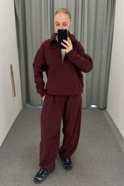 Свитшот на молнии BURGUNDY Label .B, цвет: burgundy, Tp.02.3.3756.1125BRD купить онлайн