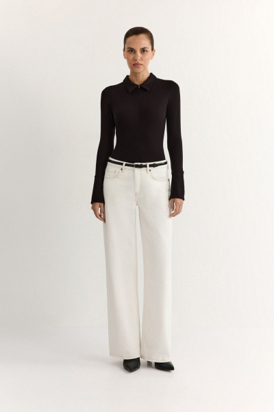 Боди из смесовой вискозы TOPTOP, цвет: Черный, TT.022.17927.900 купить онлайн