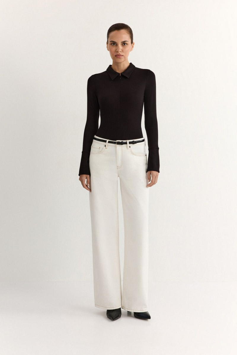 Боди из смесовой вискозы TOPTOP, цвет: Черный, TT.022.17927.900 купить онлайн