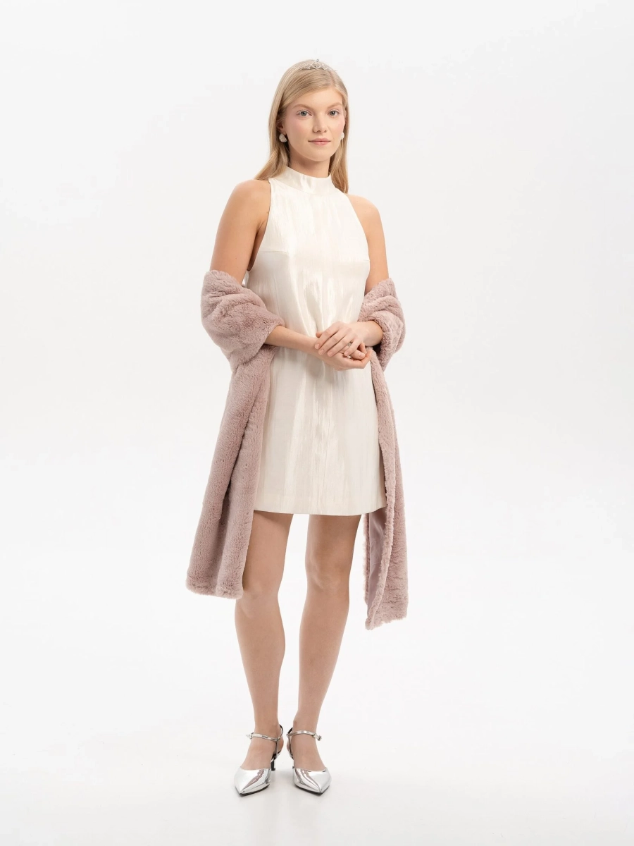 Манто из искусственного меха TRES, цвет: пудровый НФ-00002644 купить онлайн