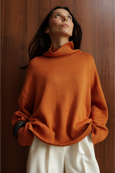 Свитер AMORE MIA AIM, цвет: рыжий, MIA542 купить онлайн