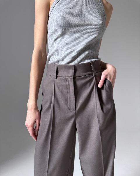 Брюки прямого кроя Y.SO, цвет: grey,  купить онлайн