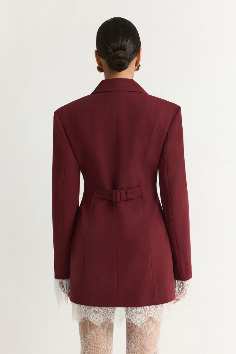 Жакет с кружевной отделкой TOPTOP, цвет: Бордовый, TTS.060.18560.330 купить онлайн