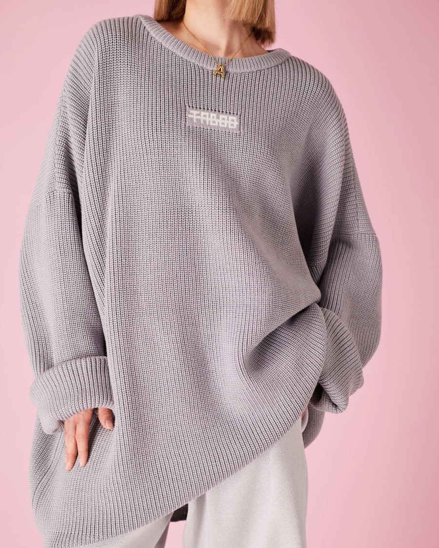 Свитер из мериноса TABOO, цвет: серый, svgrover купить онлайн