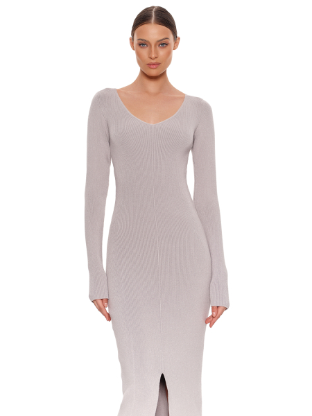 Платье вязаное SODAMODA, цвет: Светло-серый, 12245 купить онлайн