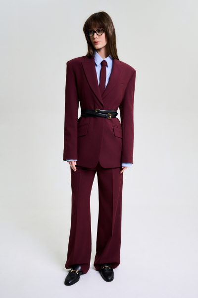 Жакет приталенный BURGUNDY