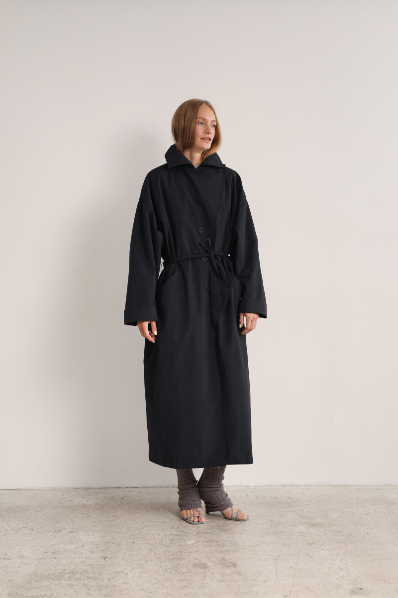 Плащ black issju, цвет: Черный,  купить онлайн