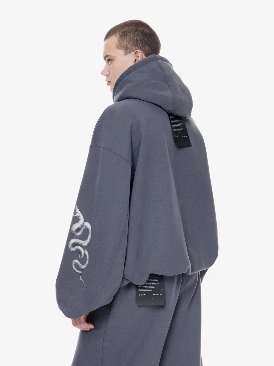 Худи с принтом POST POST SCRIPTUM, цвет: серый,  купить онлайн