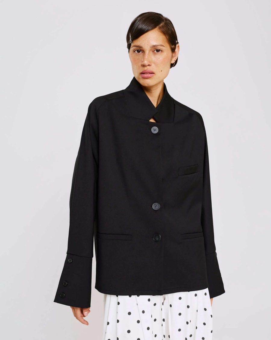 Блуза-жакет из костюмной ткани