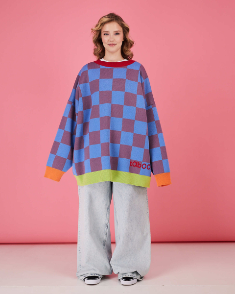 Свитер Городской архив TABOO, цвет: синий, SVcell2 купить онлайн