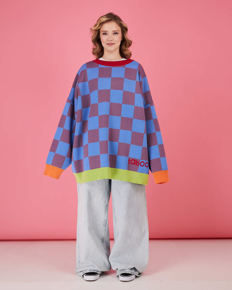 Свитер Городской архив TABOO, цвет: синий, SVcell2 купить онлайн