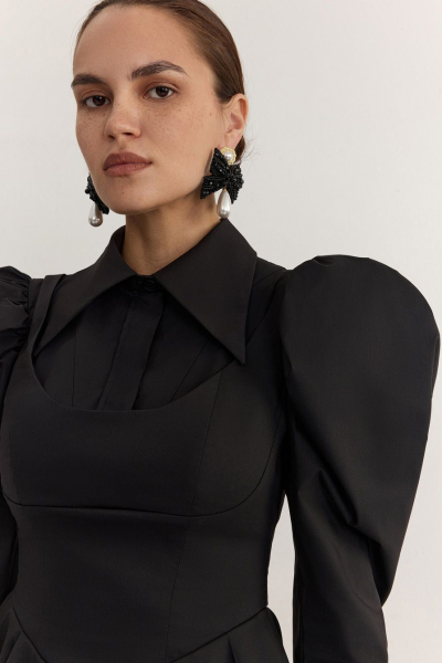 Платье из смесового хлопка TOPTOP, цвет: Черный, TTS.010.18303.900.06107 купить онлайн