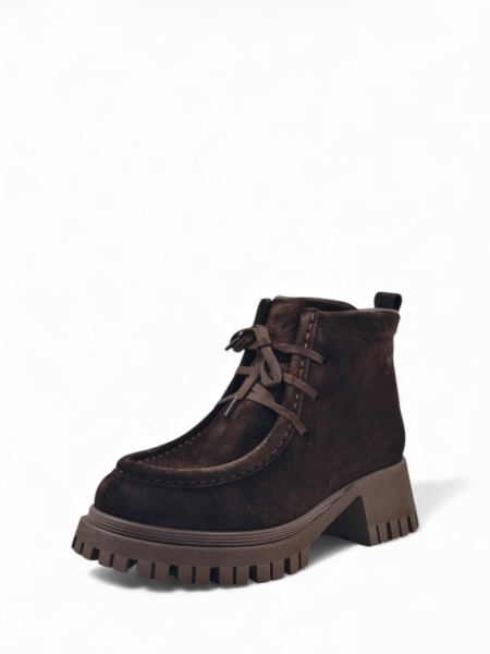 Ботинки зимние из натуральной замши GRANDERA, цвет: коричневый 088-1291-193 кор. (904) купить онлайн