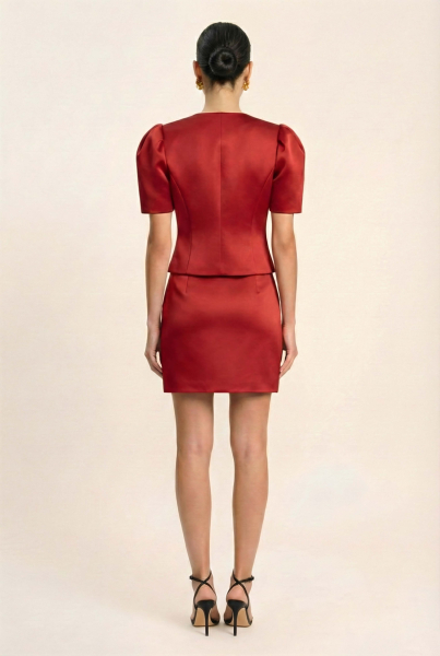 Юбка мини из сатина REFERT, цвет: красный, 07-3861/5-2511 купить онлайн