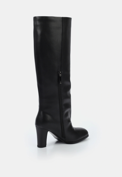 Сапоги на каблуке из натуральной кожи SBALO, цвет: Черный SHT86 купить онлайн