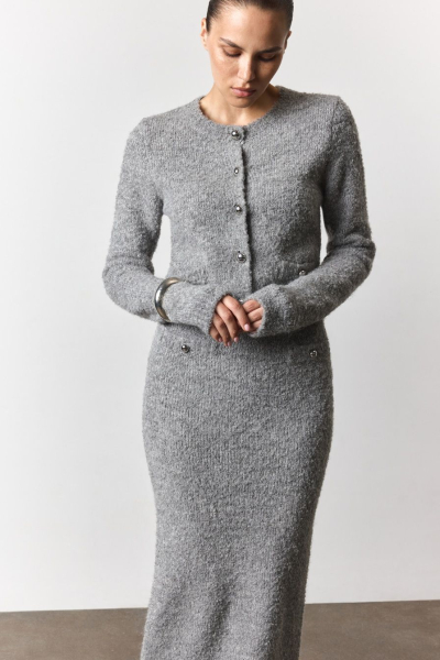 Фактурный кардиган TOPTOP, цвет: серый, TTS.060.15527.800 купить онлайн