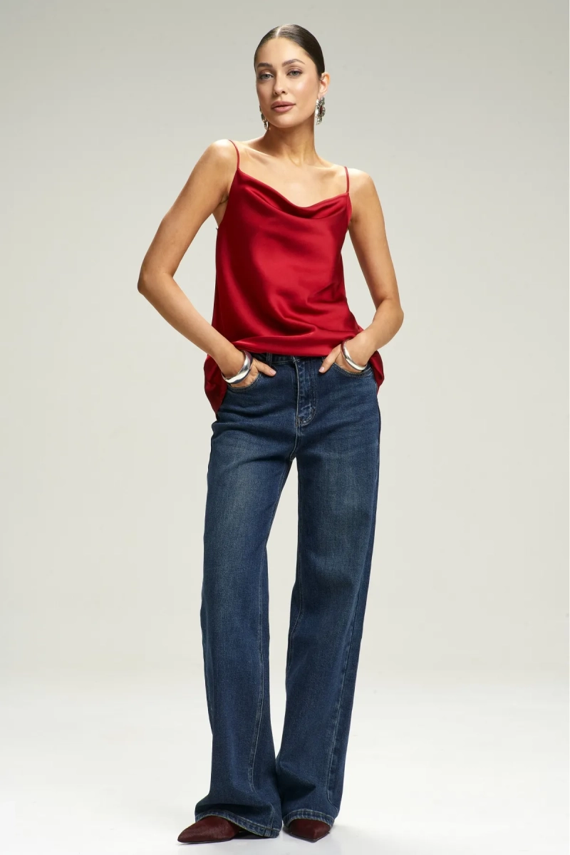 Джинсы Stright с потертостями Dark Blue